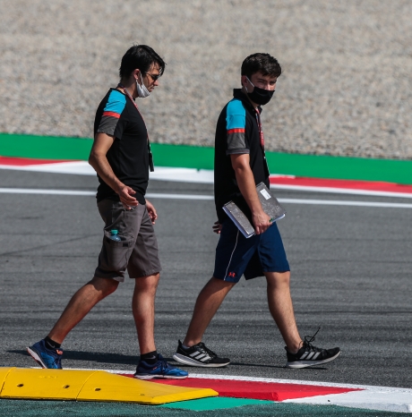 Calan Williams walking the track
