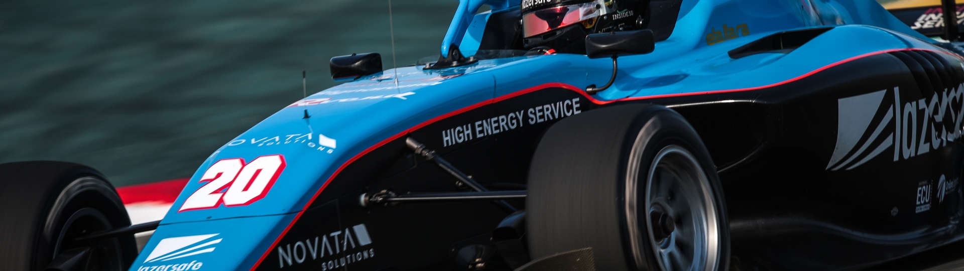 Calan Williams racing in Barcelona
