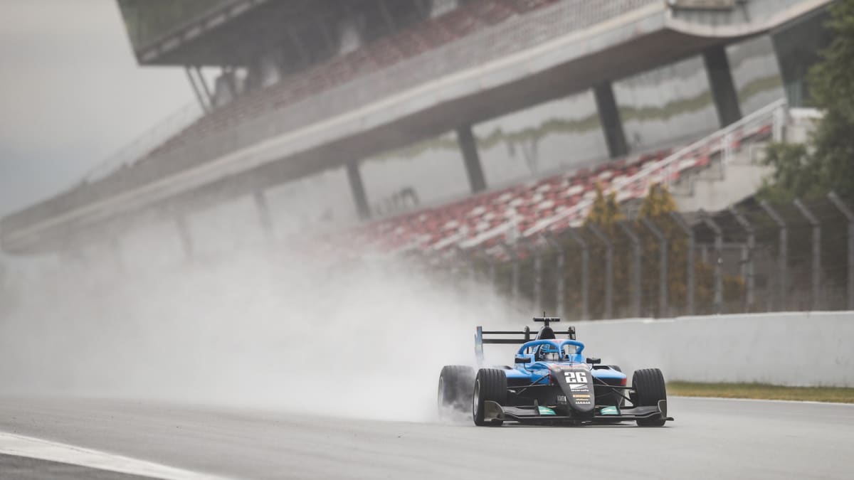 Calan Williams Racing in the wet