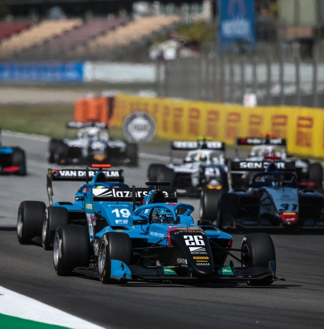 Calan Williams Racing Sunday race in Barcelona