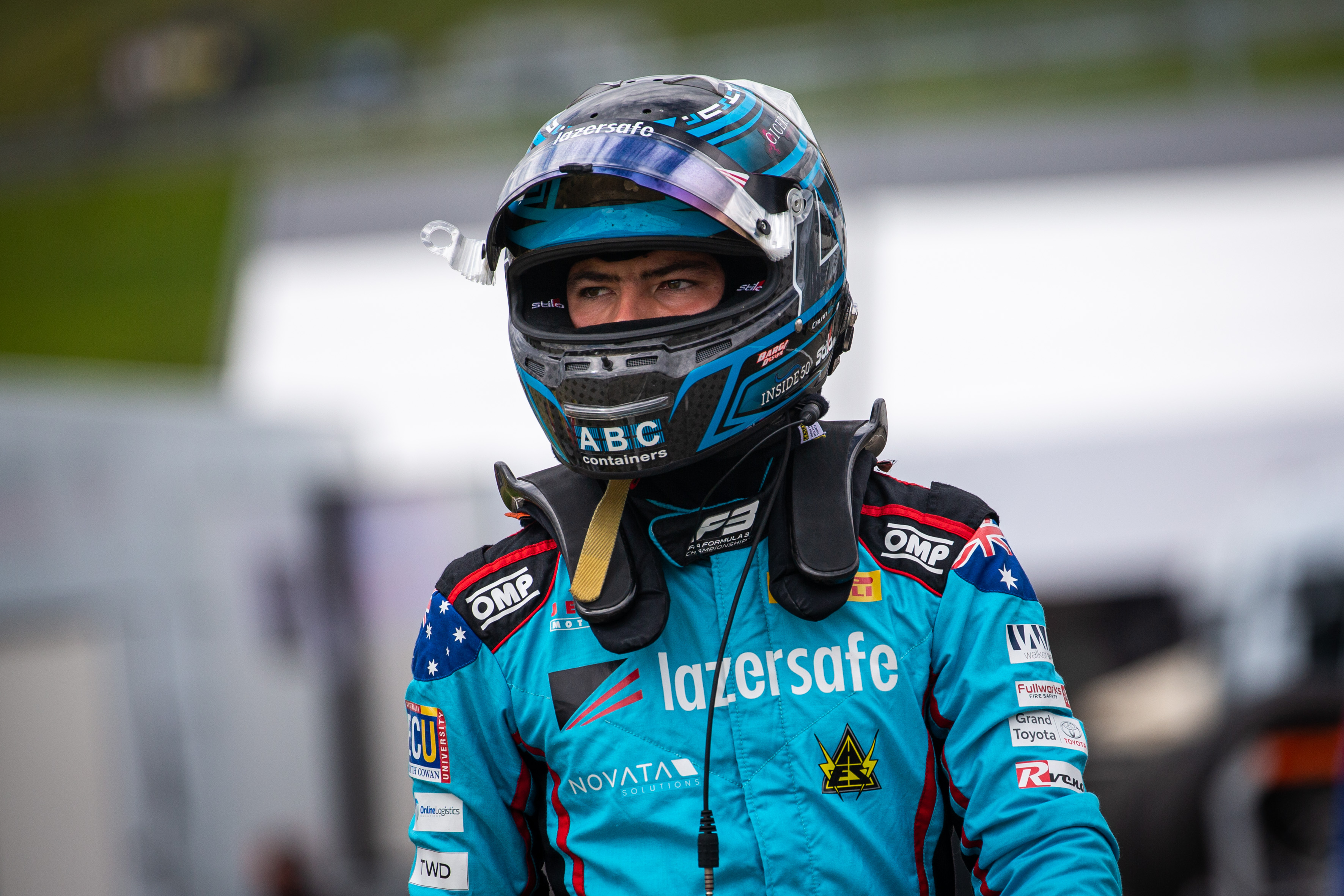 Calan Williams preparing to race