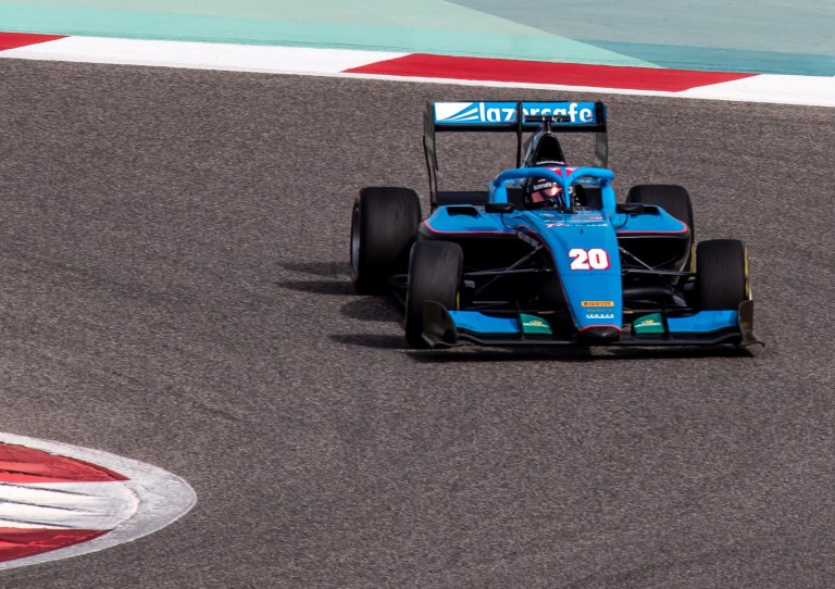 Calan Williams testing the race track