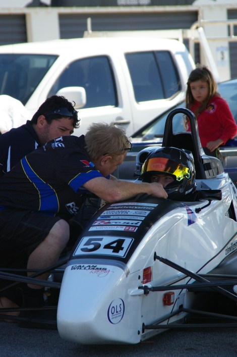Calan Williams in the drivers seat