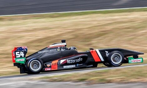 Calan Williams racing action shot