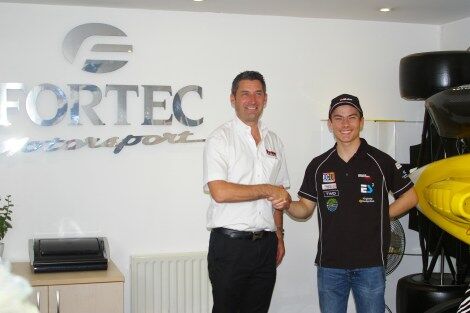 Calan Williams shaking hands with Fortec