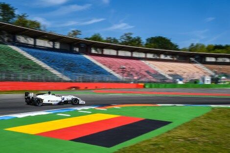Calan Williams on the race track