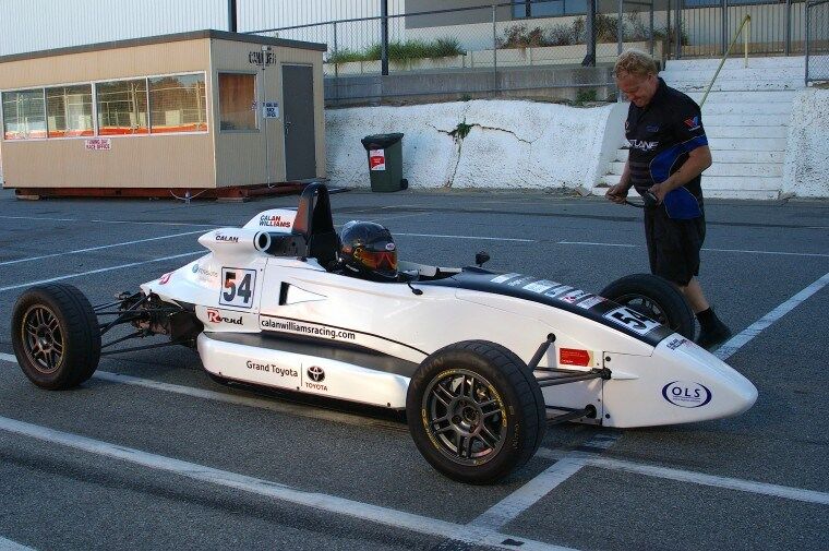 Calan Williams in the car