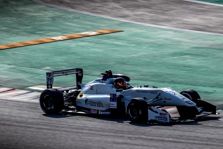 Calan Williams on the racing track