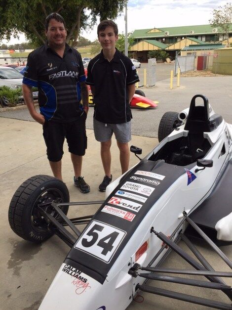 Calan Williams with Race Engineer Adrian Fogliani